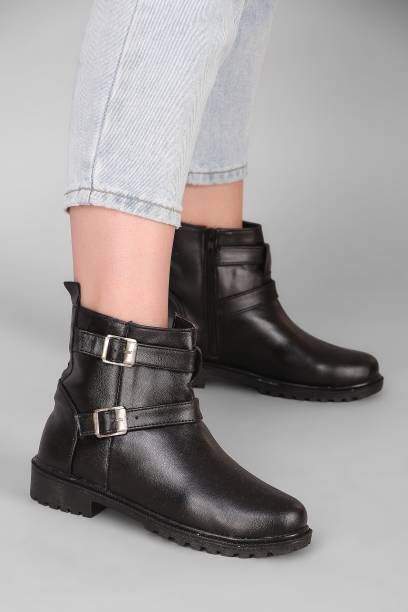 STRASSE PARIS STRASSE PARIS Women's Boots | Faux Leather, Trendy, Comfortable, Zipper Boots High Tops For Women