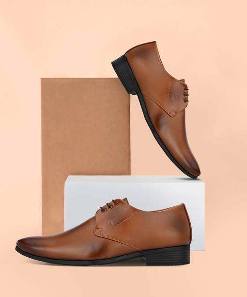 absolutee shoes tan formal for men Derby For Men