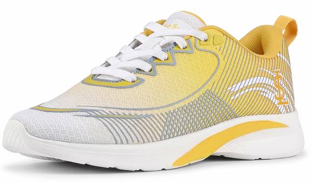 Women's Zest Yellow Lightweight Sport Shoes, The Athleisure Series, LSLD-AT-RF02 Sneakers For Women