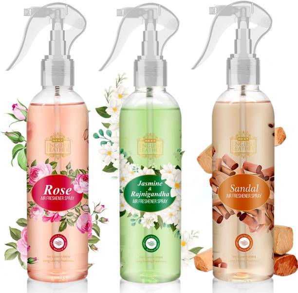 NEXT English Leather Rose, Jasmine and Sandal, Nature's Air Freshener Spray Rose Jasmine Sandal Air Freshener