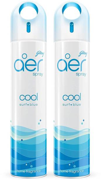 Godrej Freshener for Home & Office - Cool Surf Blue | Pack of 2 (240 ml each) Spray Cool Surf Blue