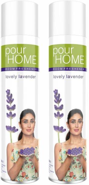 POUR HOME Room Freshener Lovely Lavender (Pack of 2) Spray | Room Freshener | Lovely Lavender | (270 Ml)