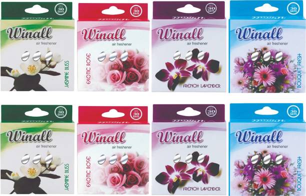 WINALL Assorted, Rose, Jasmine, Lavender, Bouquet Fresh Blocks Multi Fragrance Blocks (8 x 50g)