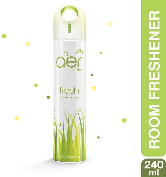 Godrej Fresh Lush Green Air Freshener for Home & Office Car Freshener Spray Spray