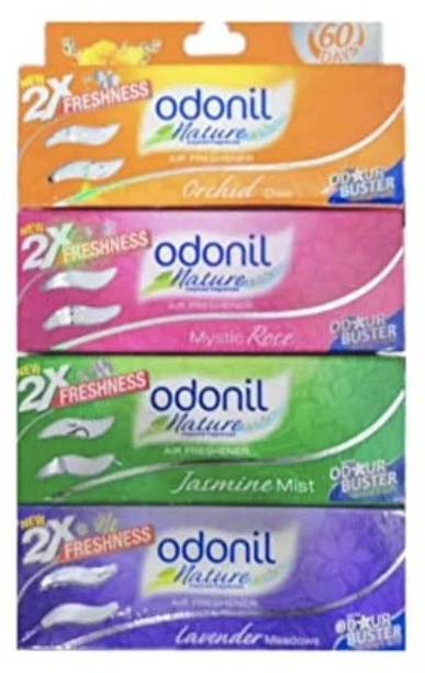 Odonil Jasmine, Lavender, Orchid, Rose Car Freshener Blocks Nature Air Freshener (Different Fragrance)