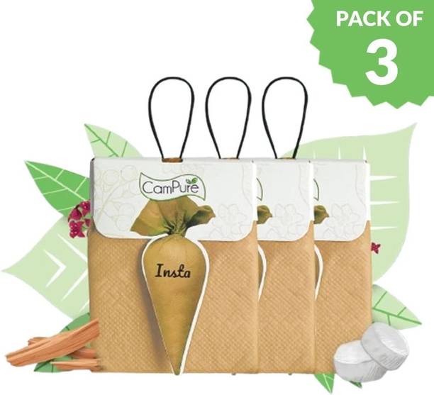 CamPure Insta Cone Sandalwood (Pack of 3) Room, Car, Air Freshener & Mosquito Repellent Potpourri Camphor Insta Cone Sandalwood (Pack of 3) Room, Car and Air Freshener & Mosquito Repellent