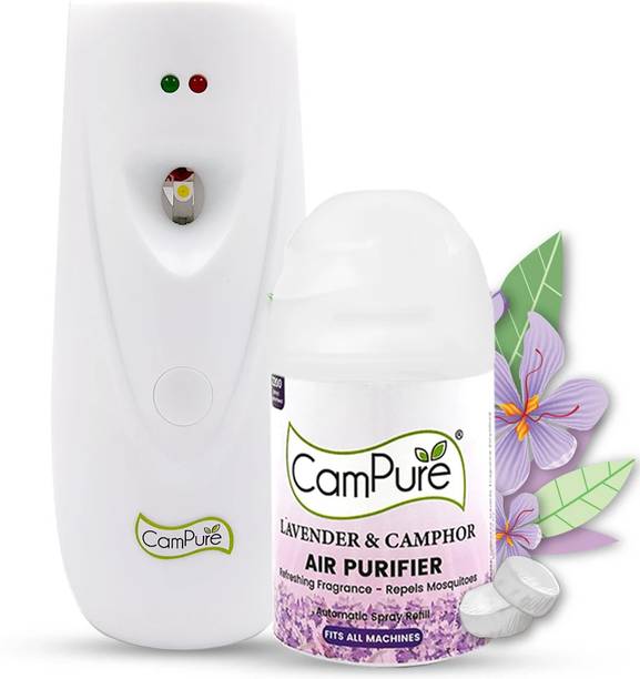 CamPure Automatic Machine + Air Freshener Refill - Lavender & Camphor Automatic Spray Automatic Machine + Air Freshener Refill - Lavender & Camphor Automatic Spray (2 x 1 Units)
