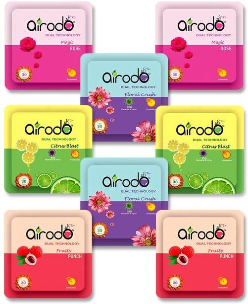 AIRODO Power Pocket Gel Air Freshener | Assorted Mix Scents | Pack of 8 Refill Power Pocket Gel Air Freshener | Assorted Mix Scents | Pack of 8