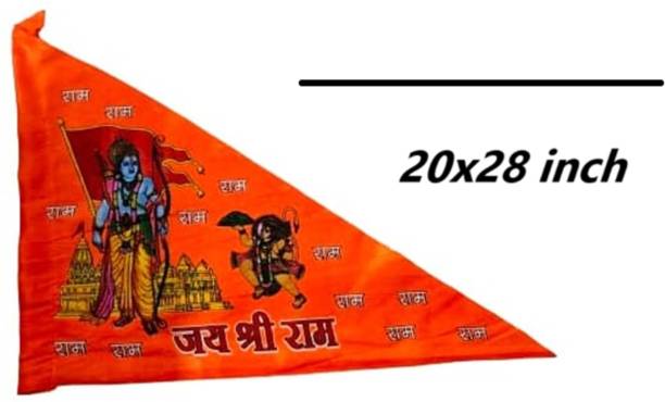 mahalakshmi decoration SHREE RAM MANDIR FLAG WIYH HANUMANJI Altar Cloth