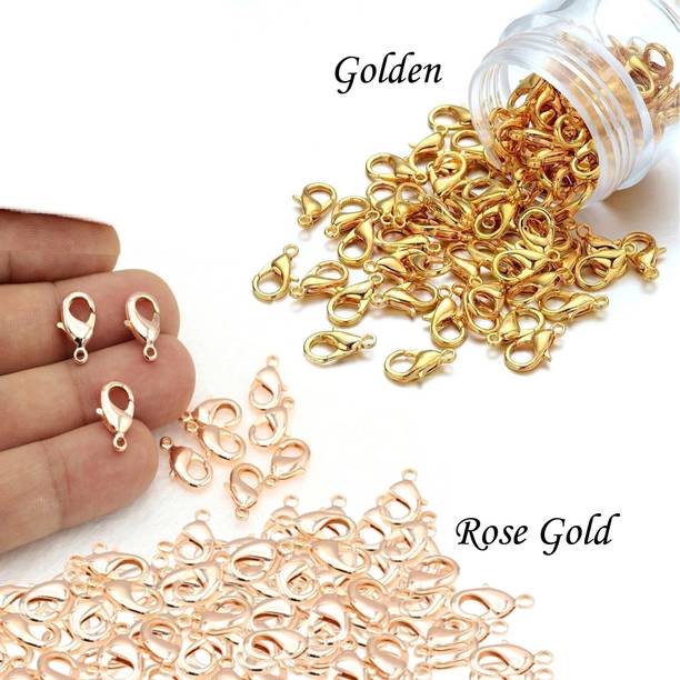 navjai Lobster Clasp Alloy Charm DIY Accessory For Necklace Jewelry Making Pack of 50Pc