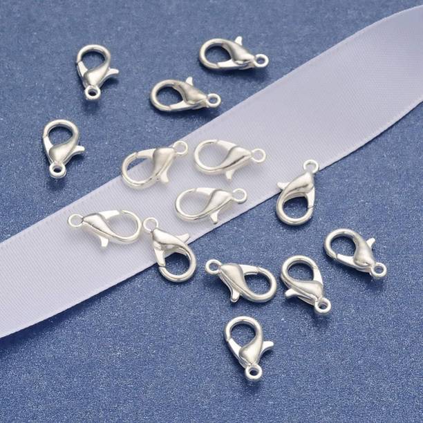 navjai 150Piece Jewelry Making Lobster Clasps Claw Hook For Necklace & Bracelet Silver