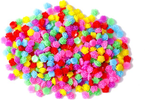 नवजही Plastic Pastable Beads Jewellery Findings Earring Art & Craft Making 6MM 20Pcs