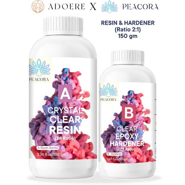 Adoere X Peacora Epoxy Resin Art High Intensity Premium Resin and Hardener Kit - 150g