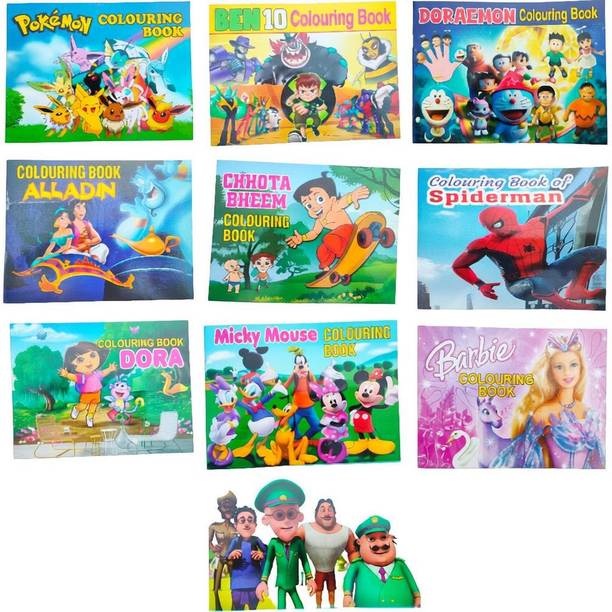 Vishal Trend Cartoon Colouring Book Set Of 10