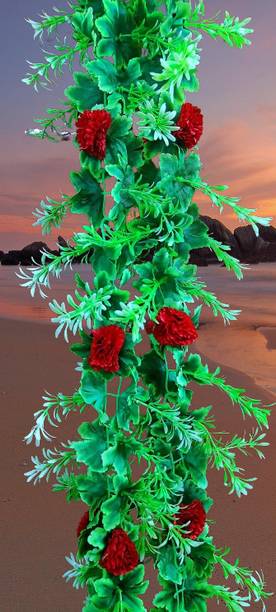 Dynamic Retail Global Artificial Hanging Flowers Plant Wall Hanging Garland Chain Home Decor OU342 Multicolor Rose Artificial Flower