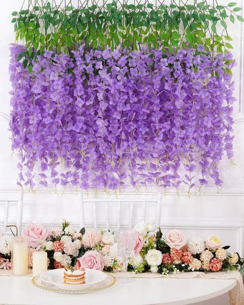 R.M. INDUSTRIES Premium Artificial Wisteria Hanging Flower Multicolor Westeria Artificial Flower