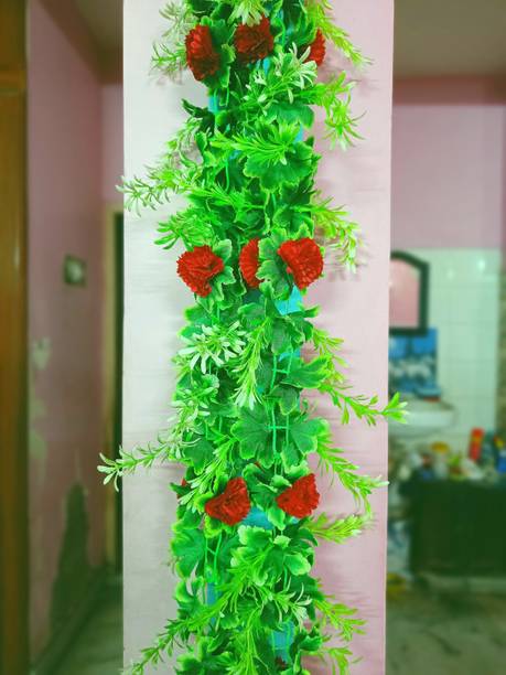 Dynamic Retail Global Artificial Hanging Flowers Plant Wall Hanging Garland Chain Home Decor HJ82 Multicolor Rose Artificial Flower