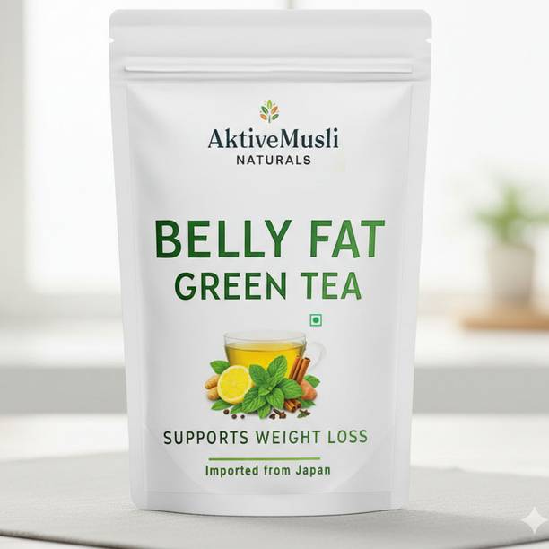 Aktivemusli Green Tea for Natural Body Cleanse, Weight Loss & Belly Fat Lemon Tea Lemon Green Tea Pouch