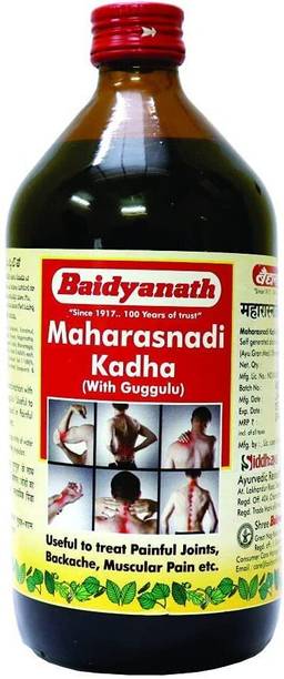 Baidyanath Maharasnadi Kadha, Syrup with Guggulu | Bone, Joint and Muscle Pain - 450 ml
