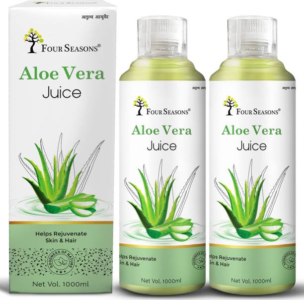 Four Seasons ALOEVERA JUICE 1000ML | for Better Digestion and Glowing Skin | Ayurvedic Juice