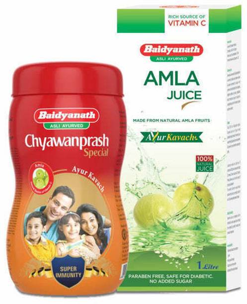 Baidyanath Amla Juice (1 L) + Chyawanprash Special 950g + 100g Extra
