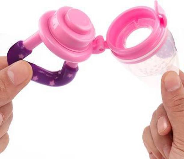 Saraswati kart Baby fruit nibbler with fruit teether & spoon feeding bottle for feeding (Set 3)  - Silicone