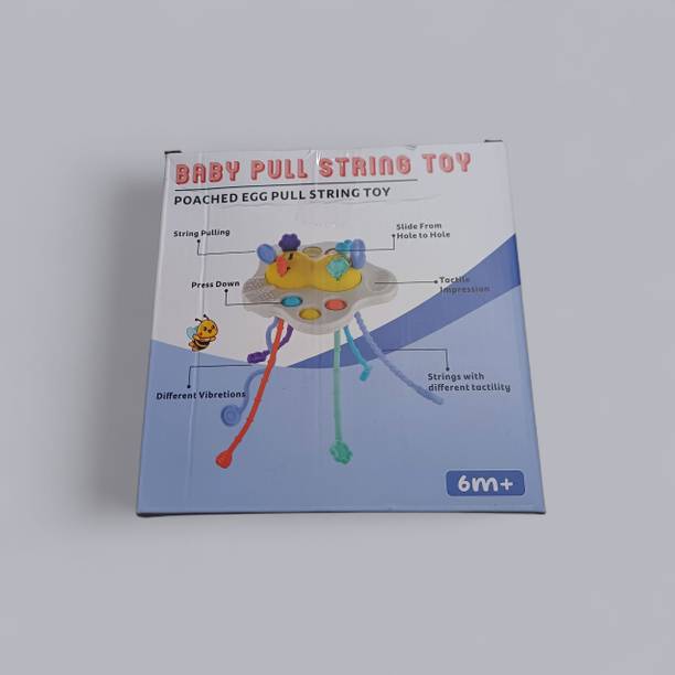 BHVMEY Infant Colorful Pull Rope Activity Toy Rattle