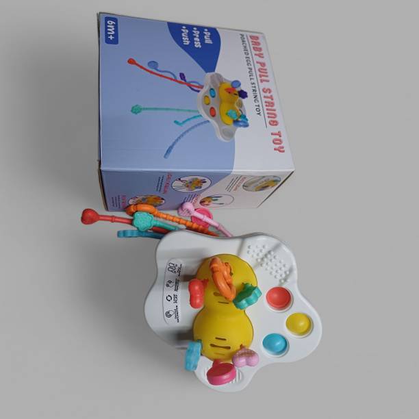 BHVMEY Infant Sensory Motor Skill Pull String Toy Rattle