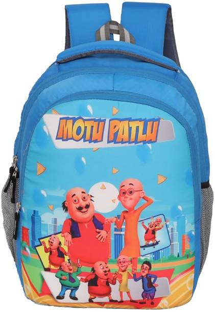 alfina School Bag 30L Motu Patlu School Backpack for Nursery, LKG, UKG - Boys & Girls 30 L Backpack