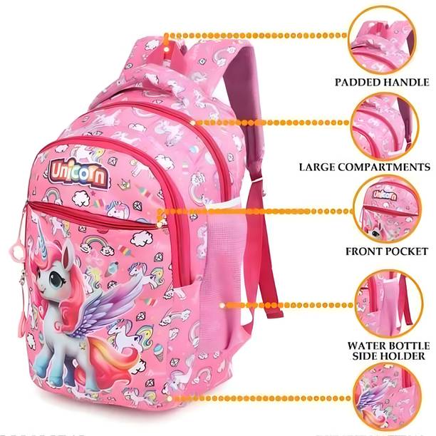 HINEX BAGS Trendy School Bag for Kids | Durable Backpack with Multiple Compartments 25 L Laptop Backpack