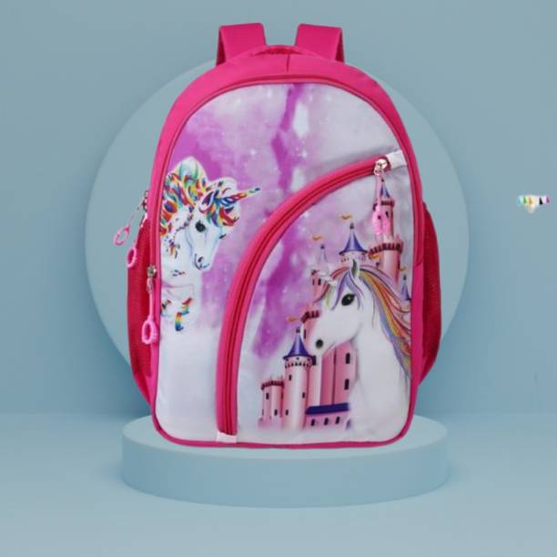 AM Creation Kids Unicorn cartoon School Backpack Bag for Baby Girls/Boys 22 L Backpack