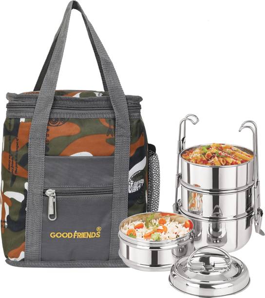 GOOD FRIENDS Army Lunch Tiffin Bag for School Office Picnic Tiffin Bag Waterproof Lunch Bag