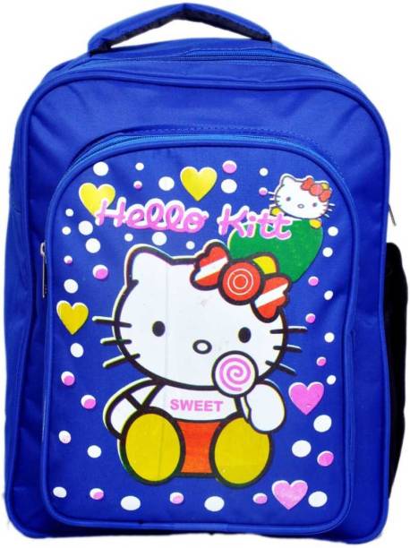 infinity craft Hello Kitty Print 3 Compartment School Bag with 1 Bottle Holder, For School Kids Backpack