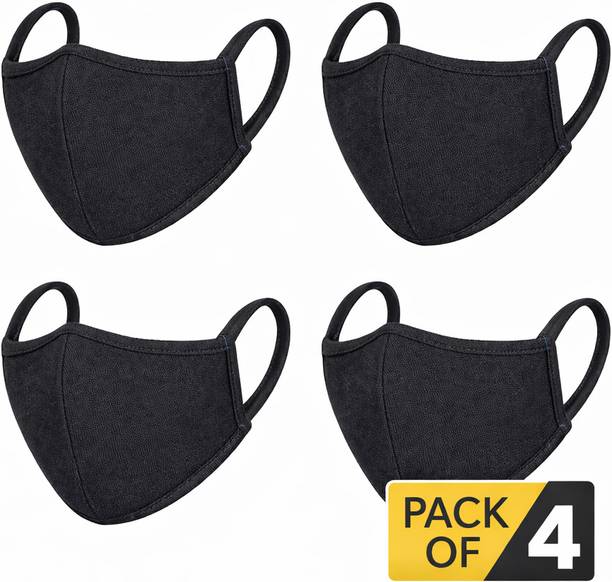 ZENLINK Cotton Comfort Mask Pack (Set of 4) Decorative Mask