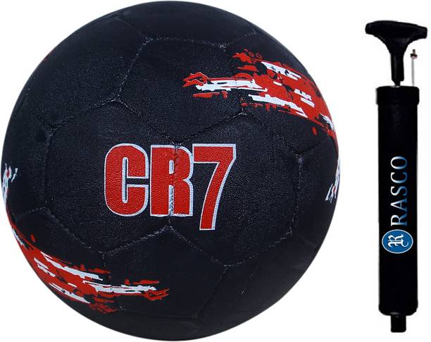RASCO MOULDED RUBBER CR7 RED WITH PUMP Football - Size: 5