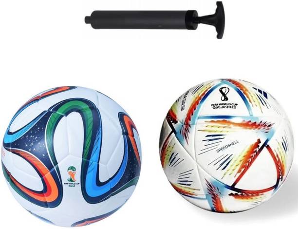 GASI NEW FIFA AND BRAZCA FOOTBALL COMBO WITH AIR PUMP Football - Size: 5