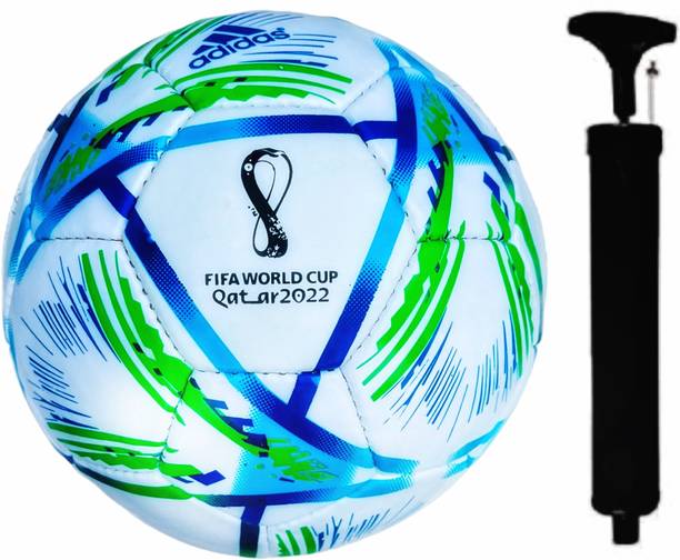 VISHWA Qatar World Cup Green Edition PVC Football Size-5 with Air pump (pack of 1) Football - Size: 5