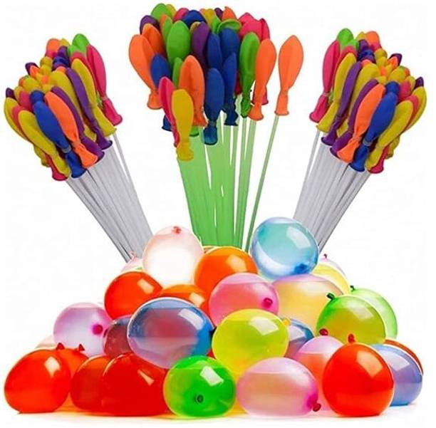 PARTY MIDLINKERZ Solid Holi Water Magic Balloons l 111 balloons | Water Balloons l Auto Tie in with Tap Balloon