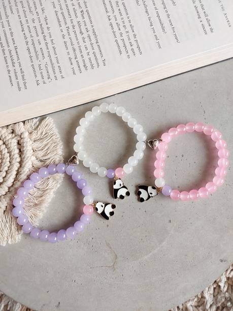 BHM Collection Stone, Crystal, Glass Beads Bracelet