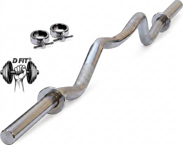 D FIT ~3 FEET 19 MM CURL/EZ WEIGHT LIFTING GYM BAR FOR HOME GYM EXERCISE thick 19-20mm Weight Lifting Bar