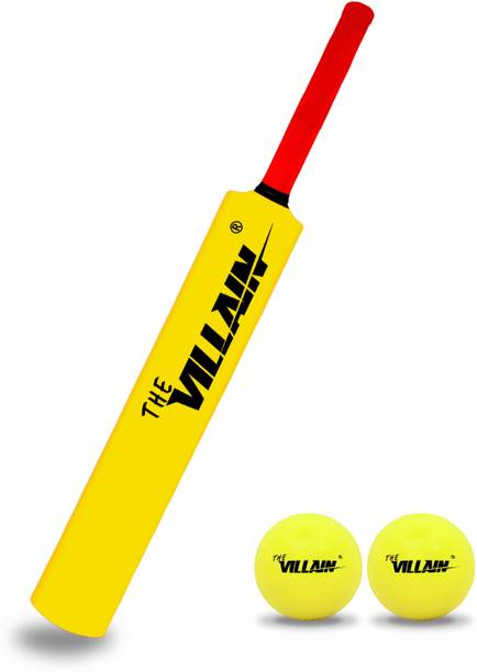 The Villain Bat_2Ball_Combo PVC/Plastic Cricket  Bat For 15+ Yrs