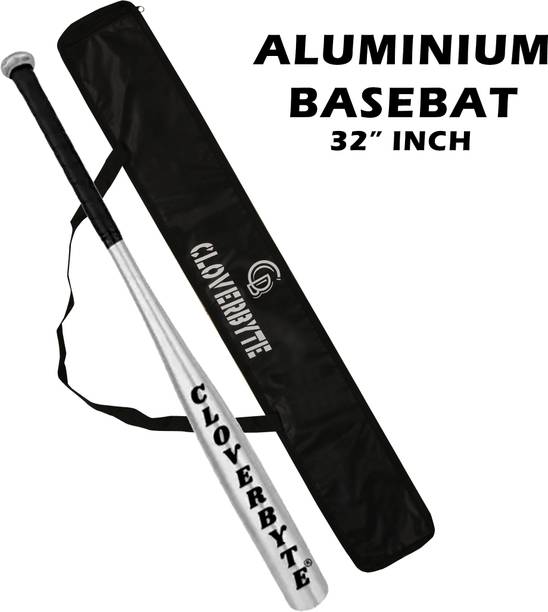 क्लवरबाइट Aluminum 32'Inch Basebat Combo With Basebat Cover Light Weight एल्युमिनियम बेसबॉल  बैट फॉर 15+ Yrs