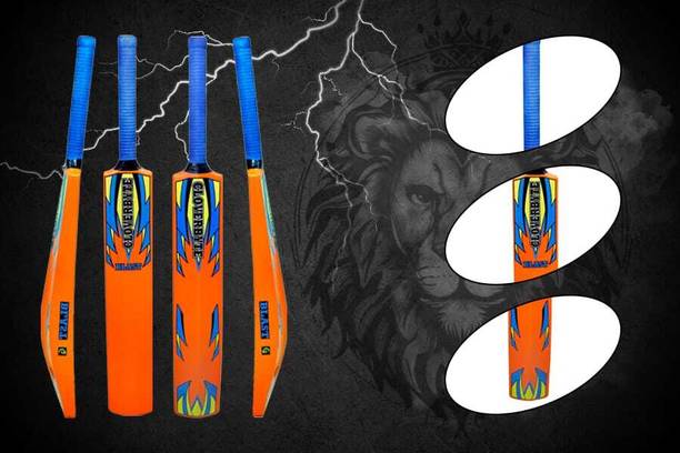 CLOVERBYTE Blast Orange Full Bat No. 9 for Tennis Ball & Wind Ball PVC/Plastic Cricket  Bat For 15+ Yrs