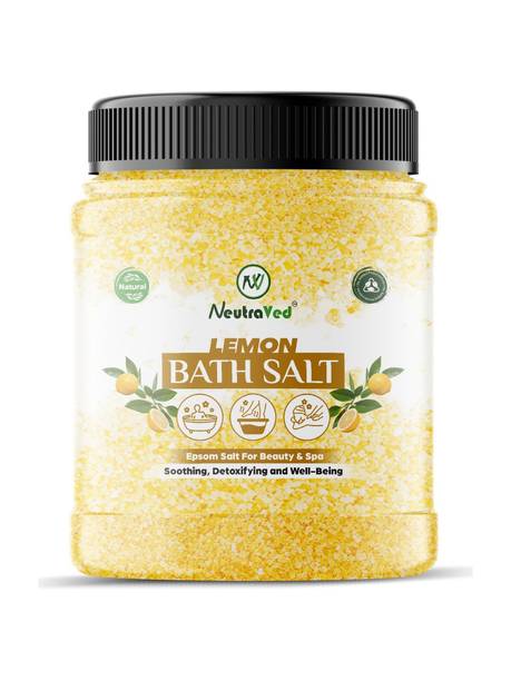 NeutraVed Lemon Bath Salt Epsom Salt for Bathing | Foot Soak Body Relaxing, Muscle Pain