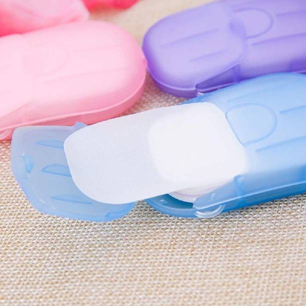 CASTLE KART Disposable Mini Soap Paper Travel Hand Washing Box-X53