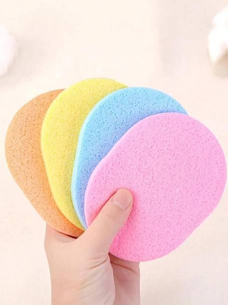 QYRIX Face Pack Cleaning Puff Washing Facial Cleansing Pad Sponge 4PCS