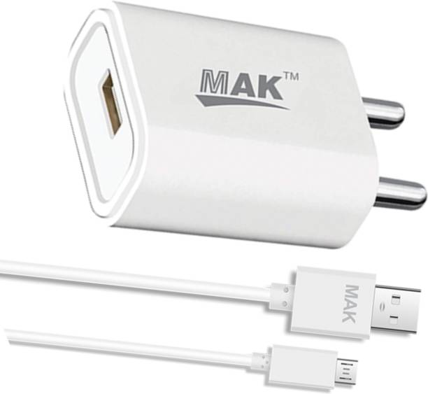 MAK Quick Charge 3 A Wall Charger for Mobile with Detachable Cable