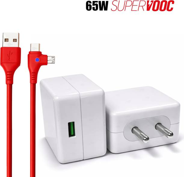 Solarity 65 W VOOC 4.2 A Wall Charger for Mobile with Detachable Cable