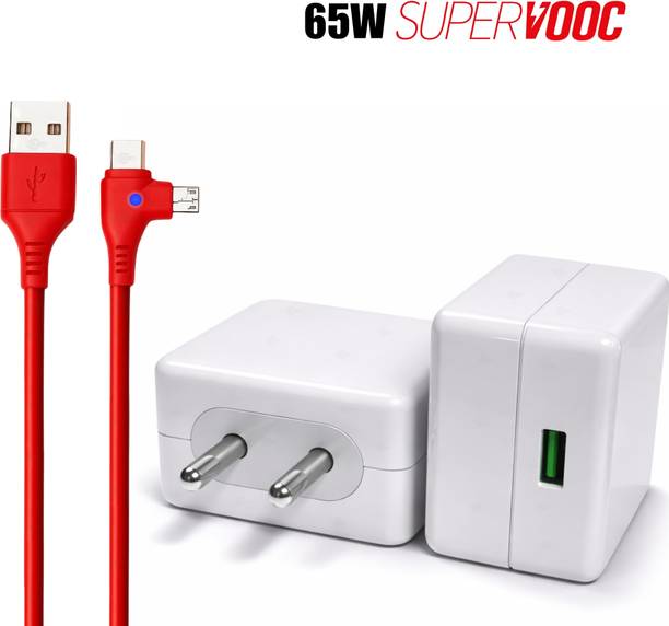 Solarity 65 W SuperVOOC 5.4 A Wall Charger for Mobile with Detachable Cable