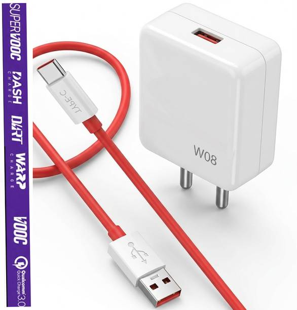 ultraRAP 80 W SuperVOOC 4.2 A Wall Charger for Mobile with Detachable Cable